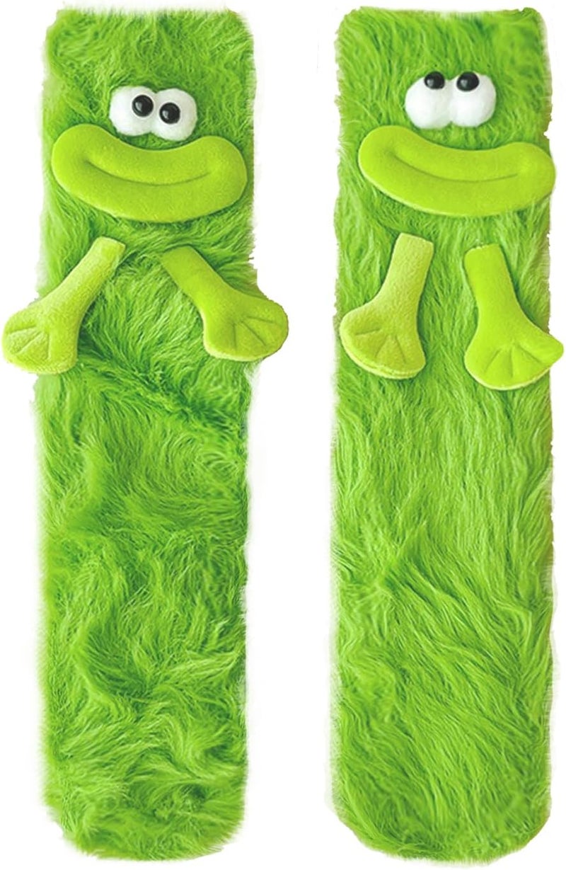 TFTSR Crazy Funny Fuzzy Silly Socks for Kids Women,Girls Fluffy Slipper Novelty Fun Socks,Boy Men Cute Cozy Soft Animal Socks - Image 1